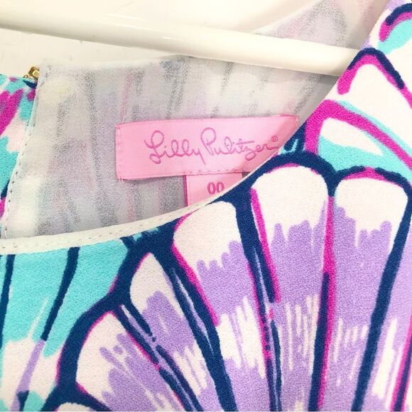 Lilly Pulitzer Oh Shello Colorful 2 Piece Shell Print Scalloped Hem Crop Set - Picture 11 of 15